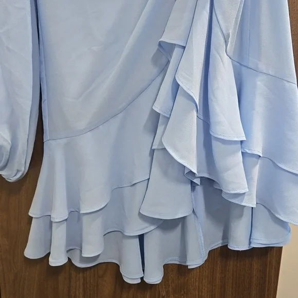 Michael Costello x REVOLVE-'Sunny' Mini Dress in Blue-Size Small - Picture 8 of 17